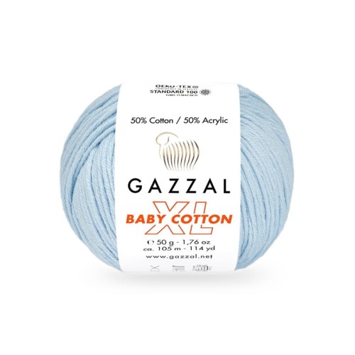 Włóczka Gazzal Baby Cotton XL 3429 / jasny błękit