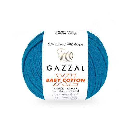 Włóczka Gazzal Baby Cotton XL 3428 / lazur