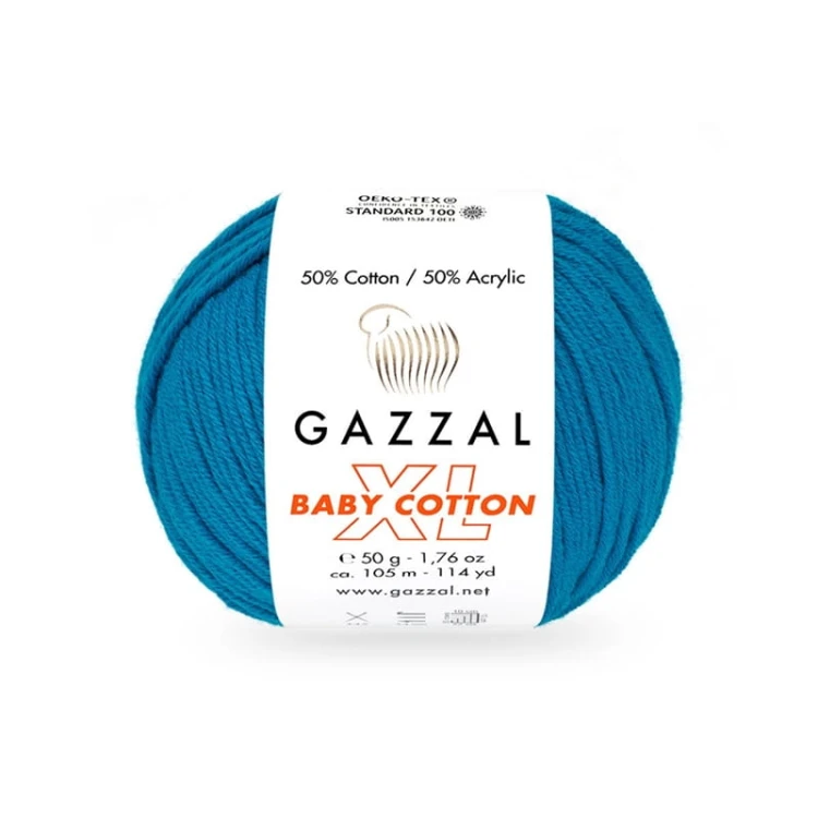 Włóczka Gazzal Baby Cotton XL 3428 / lazur