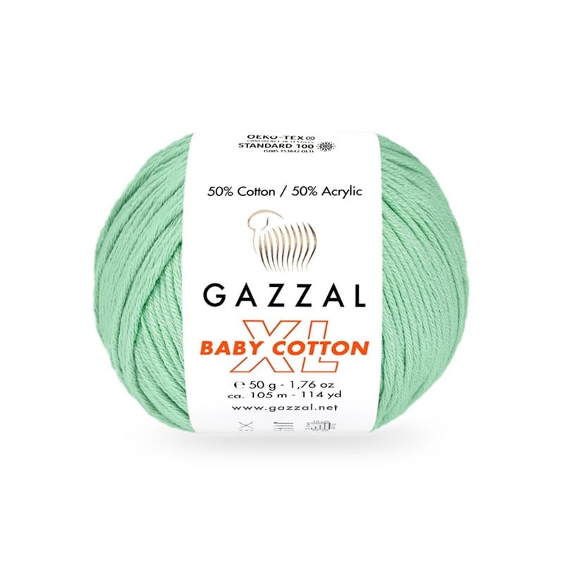 Włóczka Gazzal Baby Cotton XL 3425 / mięta