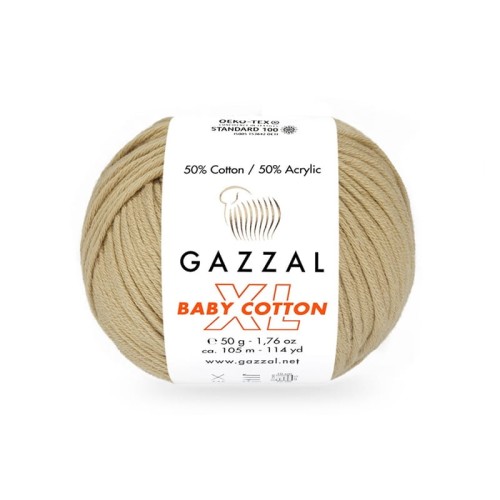 Włóczka Gazzal Baby Cotton XL 3424 / beż