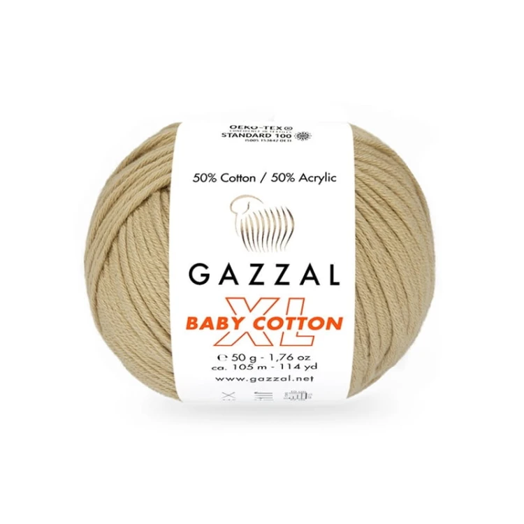 Włóczka Gazzal Baby Cotton XL 3424 / beż