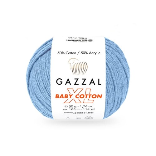 Włóczka Gazzal Baby Cotton XL 3423 / błękit