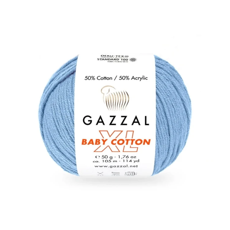 Włóczka Gazzal Baby Cotton XL 3423 / błękit