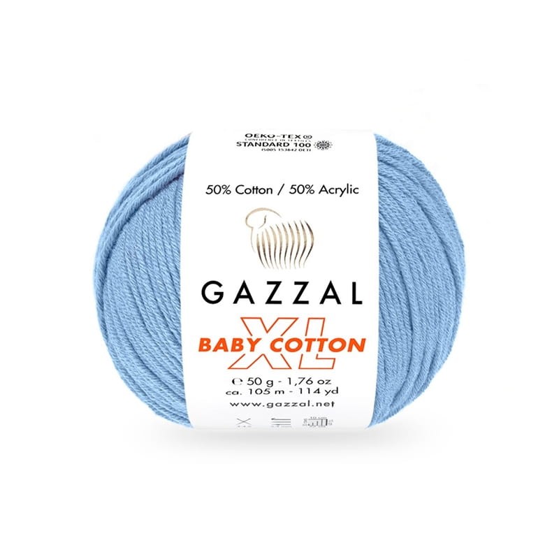 Włóczka Gazzal Baby Cotton XL 3423 / błękit