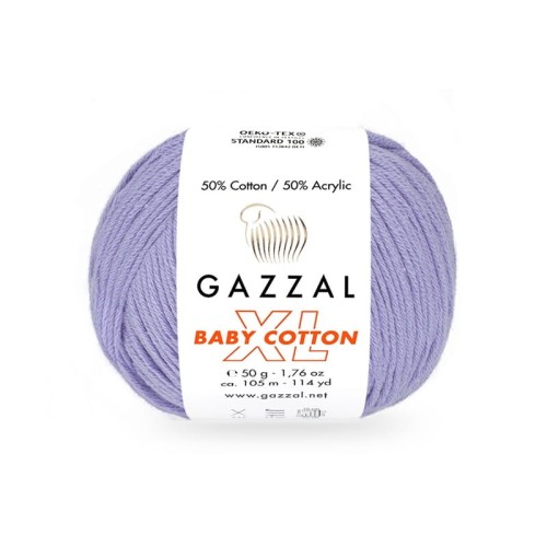 Włóczka Gazzal Baby Cotton XL 3420 / fiołek