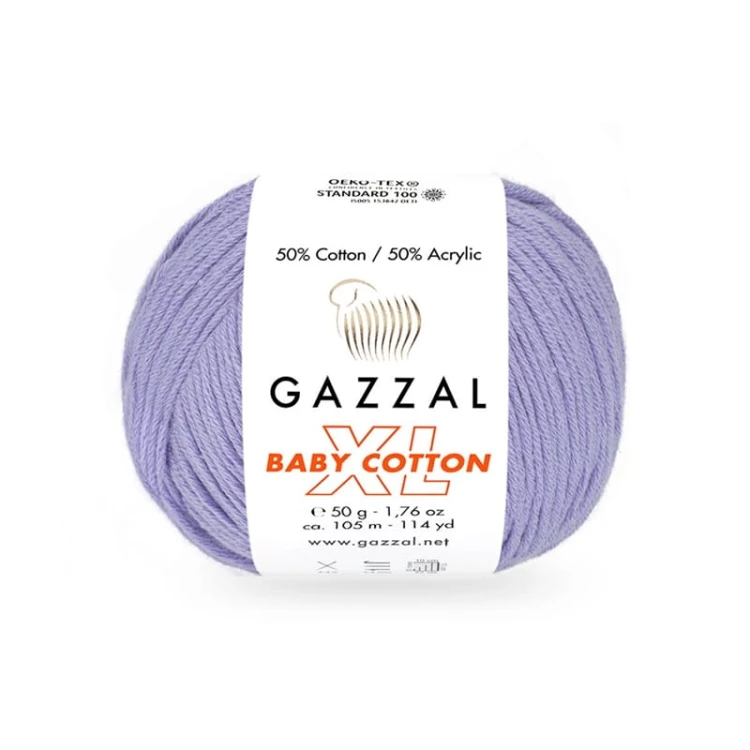 Włóczka Gazzal Baby Cotton XL 3420 / fiołek
