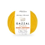 Włóczka Gazzal Baby Cotton XL 3417 / żółty