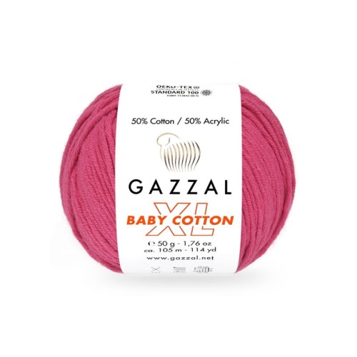 Włóczka Gazzal Baby Cotton XL 3415 / piwonia