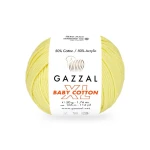 Włóczka Gazzal Baby Cotton XL 3413 / jasny żółty