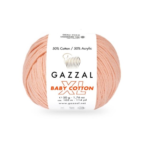 Włóczka Gazzal Baby Cotton XL 3412 / brzoskwinia