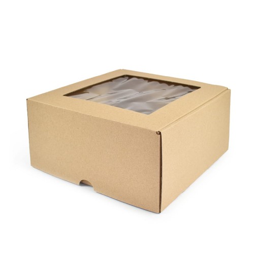 Pudełko z klapką i okienkiem 20x20x10 cm PREMIUM