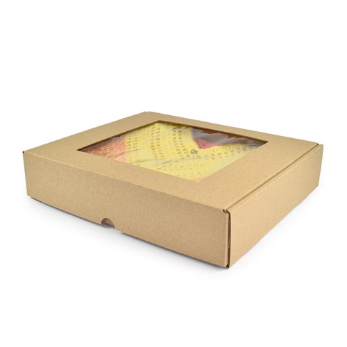 Pudełko z klapką i okienkiem 25x20x5 cm PREMIUM