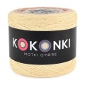KOKONEK Merino 710 - Żółty/łososiowy/zgaszona morela/jasny szary melanż/szary melanż/średni szary