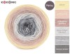KOKONEK Merino 710 - Żółty/łososiowy/zgaszona morela/jasny szary melanż/szary melanż/średni szary