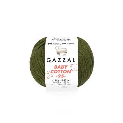 Włóczka Gazzal Baby Cotton 3463 - 25g - sosna