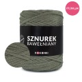 Sznurek bawełniany by KOKONKI 5mm / rolka 100m / khaki (wiązany) - NOWA PARTIA