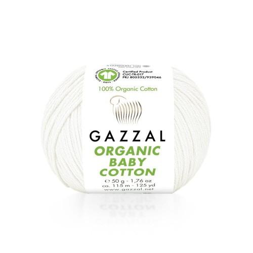 Włóczka Gazzal Organic Baby Cotton 415 / biały