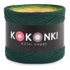 KOKONEK_Classic B083 Crispy pink - Butelkowa zieleń/paproć/limetka/brzoskwinia/malinowy róż, 3 nitki, 1000 m, 200 g - GOTOWY