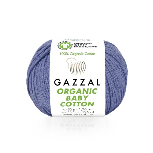 Włóczka Gazzal Organic Baby Cotton 428 / fioletowoniebieski
