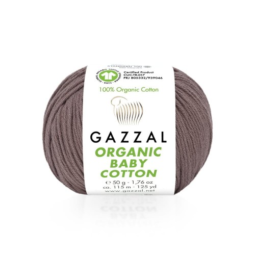 Włóczka Gazzal Organic Baby Cotton 433 / kawowy