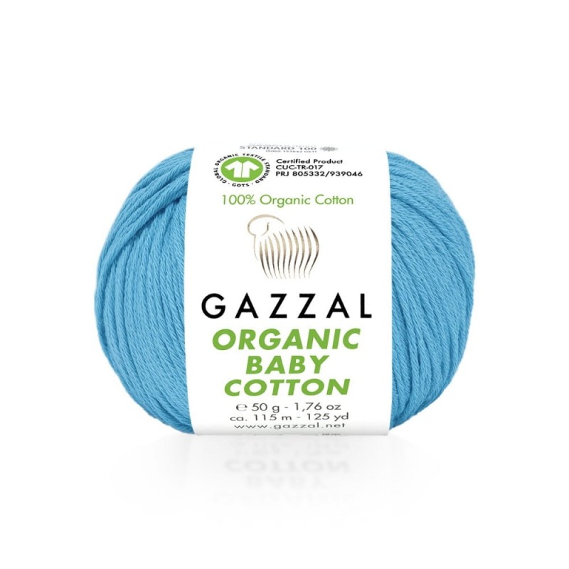 Włóczka Gazzal Organic Baby Cotton 424 / turkus