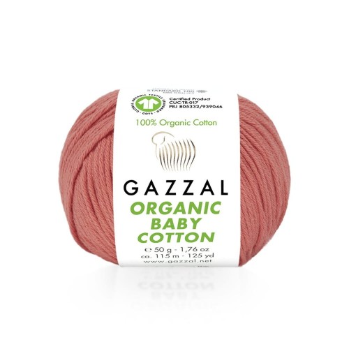 Włóczka Gazzal Organic Baby Cotton 419 / koral