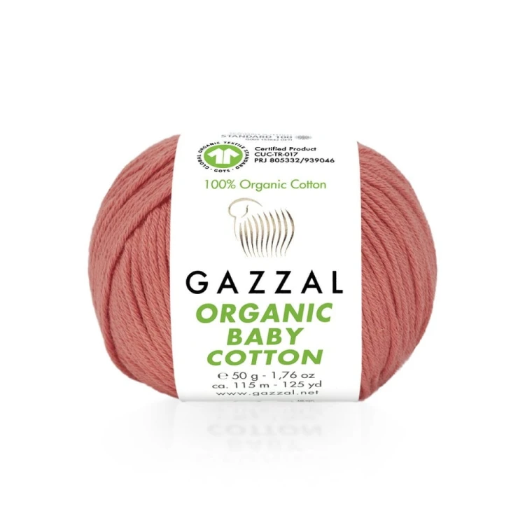 Włóczka Gazzal Organic Baby Cotton 419 / koral