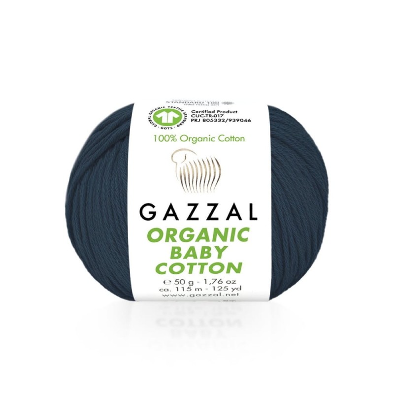 Włóczka Gazzal Organic Baby Cotton 437 / petrol