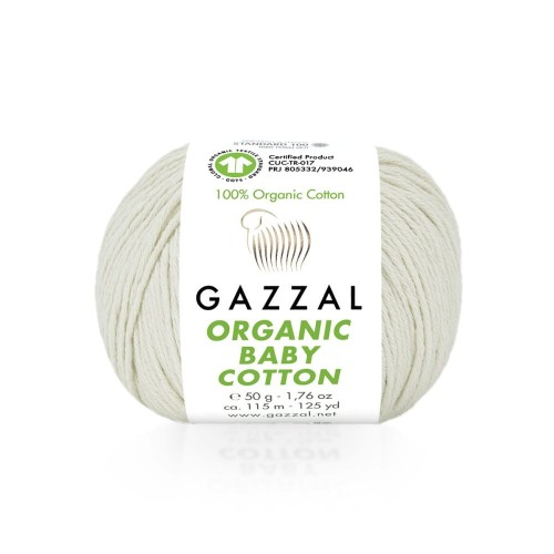 Włóczka Gazzal Organic Baby Cotton 436 / jasny beż