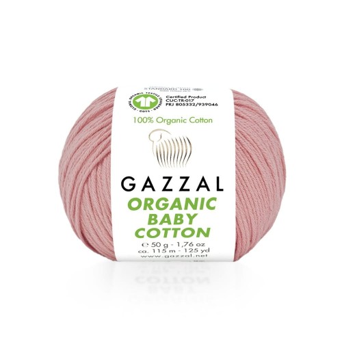 Włóczka Gazzal Organic Baby Cotton 425 / malinowy róż