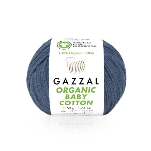 Włóczka Gazzal Organic Baby Cotton 434 / ciemny jeans