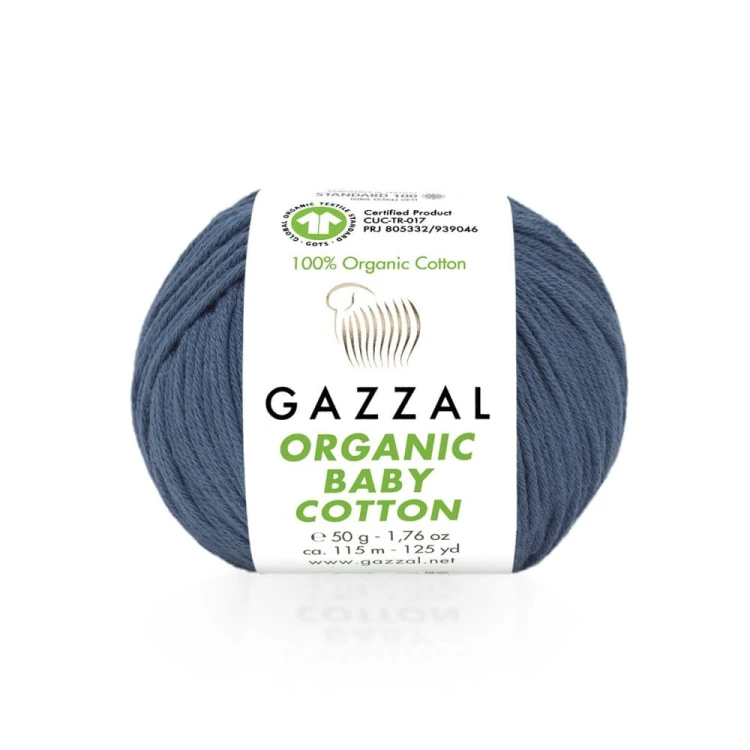 Włóczka Gazzal Organic Baby Cotton 434 / ciemny jeans