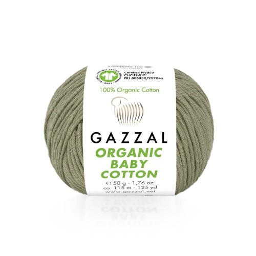 Włóczka Gazzal Organic Baby Cotton 431 / jasne khaki