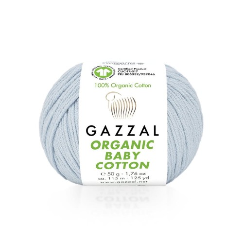 Włóczka Gazzal Organic Baby Cotton 417 / jasny błękit