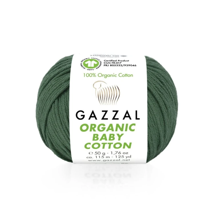 Włóczka Gazzal Organic Baby Cotton 427 / ciemny morski