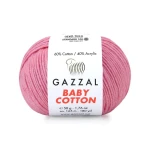 Włóczka Gazzal Baby Cotton 3468 - 50g - róż