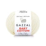 Włóczka Gazzal Baby Cotton 3437 - 50g - krem