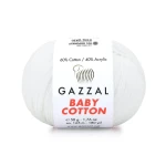 Włóczka Gazzal Baby Cotton 3432 - 50g - biel
