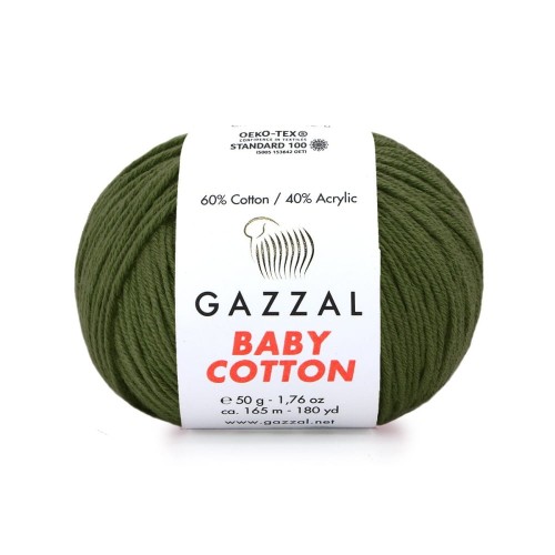Włóczka Gazzal Baby Cotton 3463 - 50g - sosna