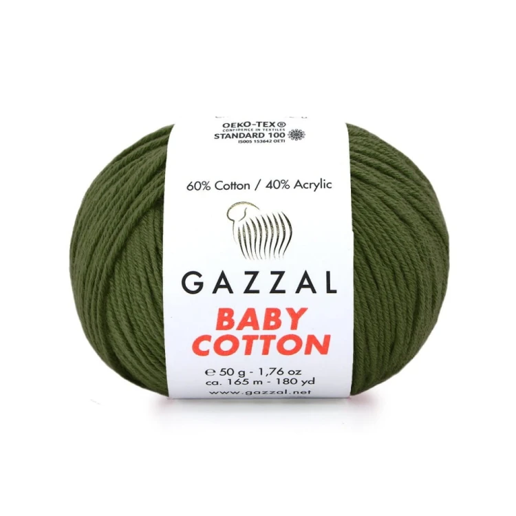 Włóczka Gazzal Baby Cotton 3463 - 50g - sosna