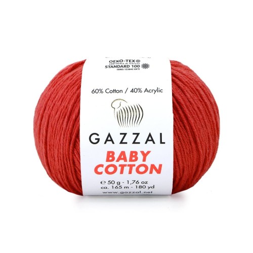 Włóczka Gazzal Baby Cotton 3418 - 50g - koral