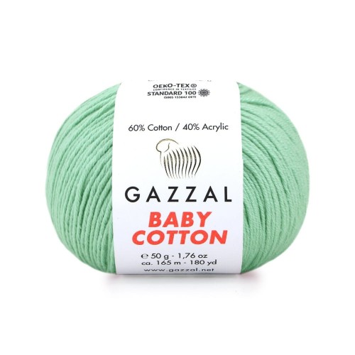 Włóczka Gazzal Baby Cotton 3425 - 50g - mięta