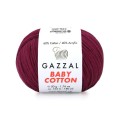 Włóczka Gazzal Baby Cotton 3442 - 50g - bordo