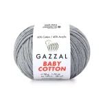 Włóczka Gazzal Baby Cotton 3430 - 50g - szary