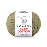 Włóczka Gazzal Baby Cotton 3464 - 50g - oliwka