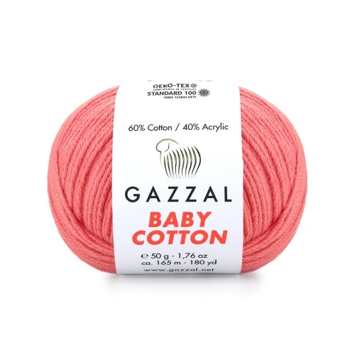 Włóczka Gazzal Baby Cotton 3435 - 50g - morela