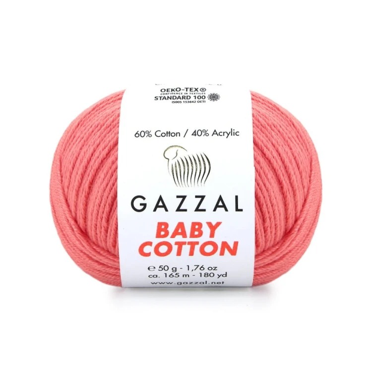 Włóczka Gazzal Baby Cotton 3435 - 50g - morela