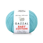 Włóczka Gazzal Baby Cotton 3451 - 50g - aqua