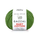 Włóczka Gazzal Baby Cotton 3449 - 50g - paproć